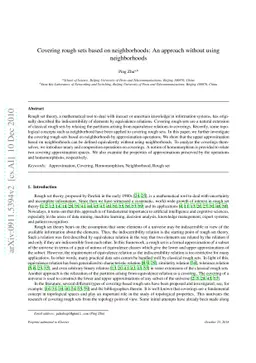 Covering rough sets based on neighborhoods: An approach without using
  neighborhoods