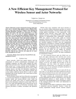A New Efficient Key Management Protocol for Wireless Sensor and Actor
  Networks
