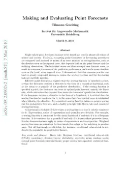 Making and Evaluating Point Forecasts