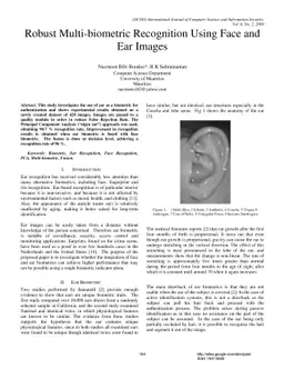 Robust Multi biometric Recognition Using Face and Ear Images