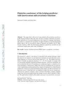 Pointwise consistency of the kriging predictor with known mean and
  covariance functions