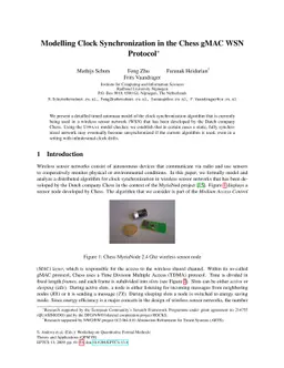 Modelling Clock Synchronization in the Chess gMAC WSN Protocol