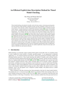 An Efficient Explicit-time Description Method for Timed Model Checking