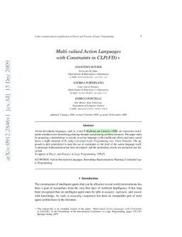 Multi-valued Action Languages in CLP(FD)