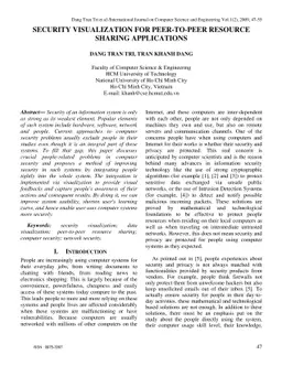 Security Visualization for peer-to-peer resource sharing applications
