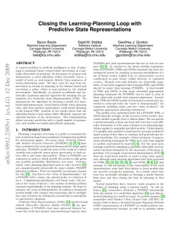Closing the Learning-Planning Loop with Predictive State Representations