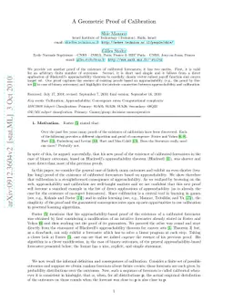 A Geometric Proof of Calibration