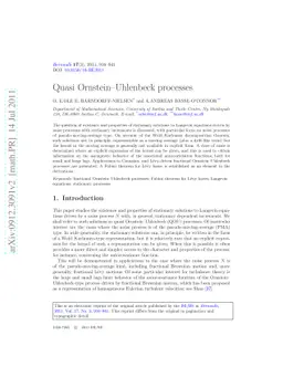 Quasi Ornstein-Uhlenbeck processes