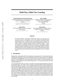 Multi-Way, Multi-View Learning