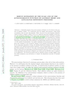 Robust estimation of the scale and of the autocovariance function of
  Gaussian short and long-range dependent processes