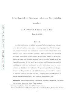 Likelihood-free Bayesian inference for alpha-stable models