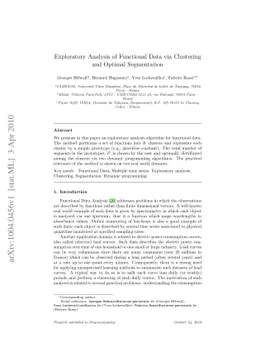 Exploratory Analysis of Functional Data via Clustering and Optimal
  Segmentation