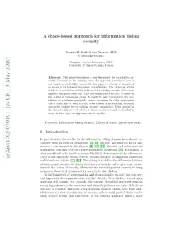 A chaos-based approach for information hiding security