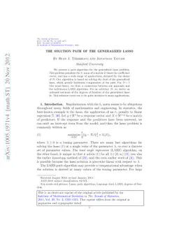 The solution path of the generalized lasso