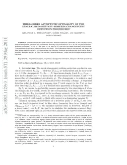 Third-order Asymptotic Optimality of the Generalized Shiryaev-Roberts
  Changepoint Detection Procedures