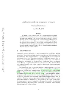 Context models on sequences of covers