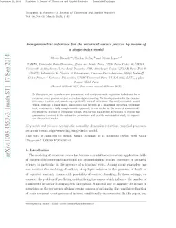 Semiparametric inference for the recurrent event process by means of a
  single-index model