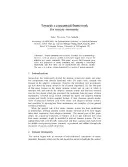 Towards a Conceptual Framework for Innate Immunity