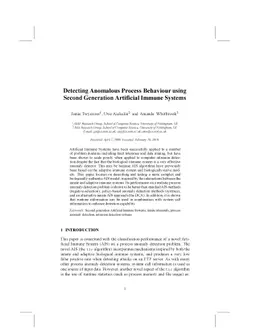 Detecting Anomalous Process Behaviour using Second Generation Artificial
  Immune Systems