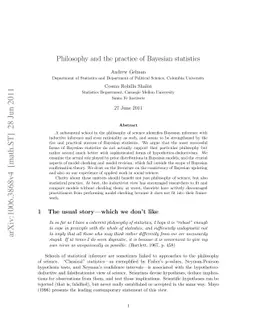 Philosophy and the practice of Bayesian statistics