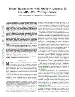 Secure Transmission with Multiple Antennas II: The MIMOME Wiretap
  Channel
