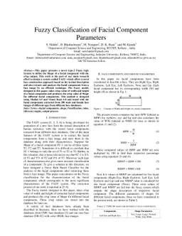 Fuzzy Classification of Facial Component Parameters