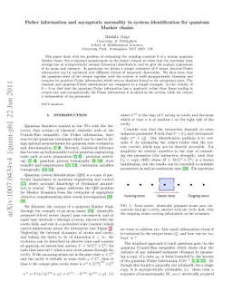 Fisher information and asymptotic normality in system identification for
  quantum Markov chains