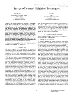 Survey of Nearest Neighbor Techniques