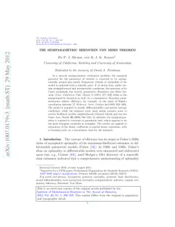 The semiparametric Bernstein-von Mises theorem