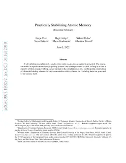 Practically Stabilizing Atomic Memory
