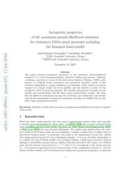 Asymptotic properties of the maximum pseudo-likelihood estimator for
  stationary Gibbs point processes including the Lennard-Jones model