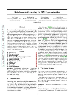 Reinforcement Learning via AIXI Approximation