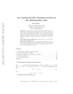An asymptotically Gaussian bound on the Rademacher tails