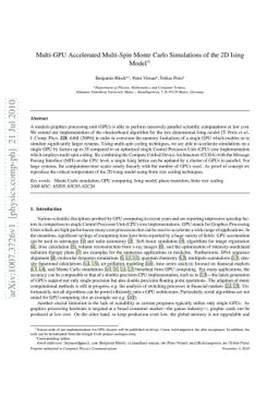 Multi-GPU Accelerated Multi-Spin Monte Carlo Simulations of the 2D Ising
  Model