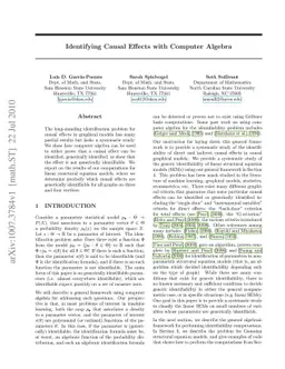 Identifying Causal Effects with Computer Algebra