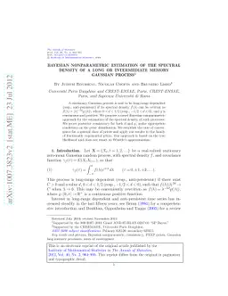 Bayesian nonparametric estimation of the spectral density of a long or
  intermediate memory Gaussian process