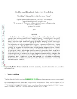 On Optimal Deadlock Detection Scheduling