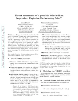 Threat assessment of a possible Vehicle-Born Improvised Explosive Device
  using DSmT