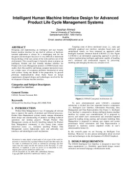 Intelligent Human Machine Interface Design for Advanced Product Life
  Cycle Management Systems