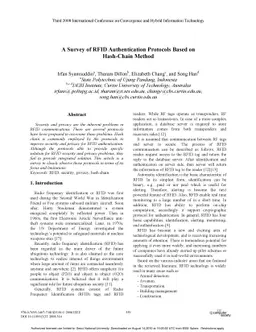 A Survey of RFID Authentication Protocols Based on Hash-Chain Method