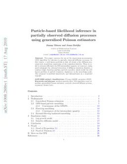 Particle-based likelihood inference in partially observed diffusion
  processes using generalised Poisson estimators