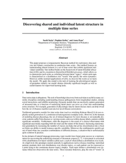 Discovering shared and individual latent structure in multiple time
  series