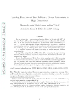 Learning Functions of Few Arbitrary Linear Parameters in High Dimensions