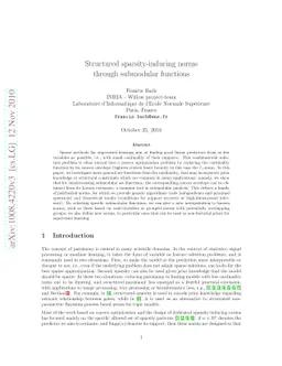 Structured sparsity-inducing norms through submodular functions
