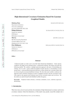 High-dimensional covariance estimation based on Gaussian graphical
  models