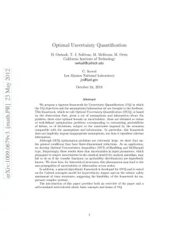 Optimal Uncertainty Quantification