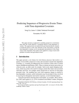 Predicting Sequences of Progressive Events Times with Time-dependent
  Covariates