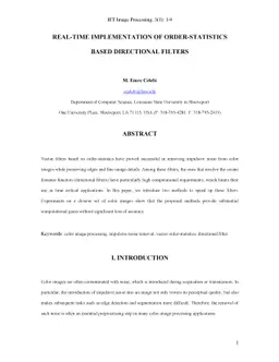 Real-Time Implementation of Order-Statistics Based Directional Filters