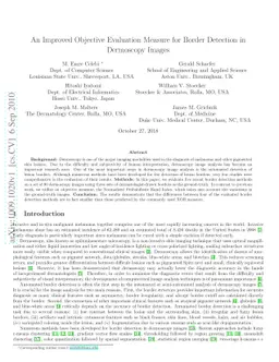 An Improved Objective Evaluation Measure for Border Detection in
  Dermoscopy Images