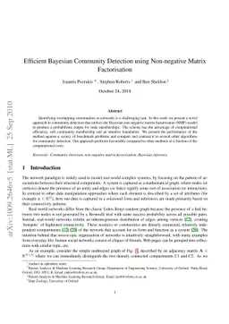 Efficient Bayesian Community Detection using Non-negative Matrix
  Factorisation